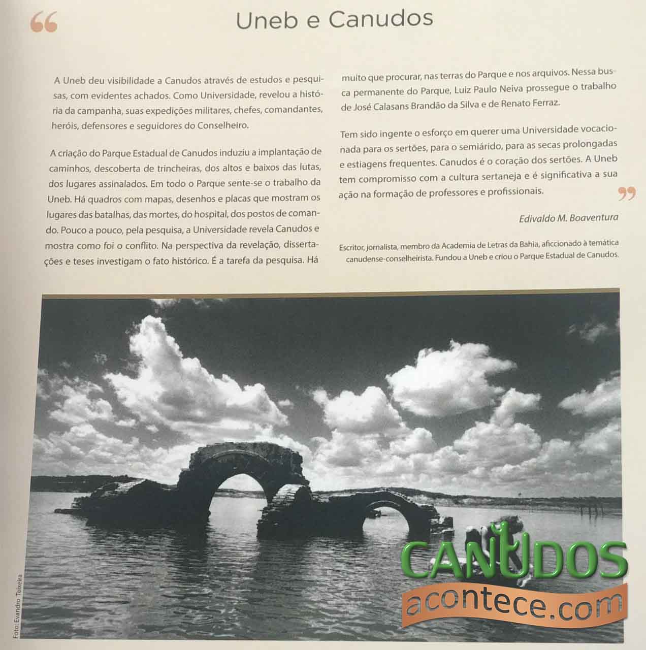 HOMENAGEM DA UNEB DE CANUDOS AO PROF. EDIVALDO BOAVENTURA GRANDE INCENTIVADOR